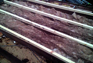 Firing strips fixed to joists